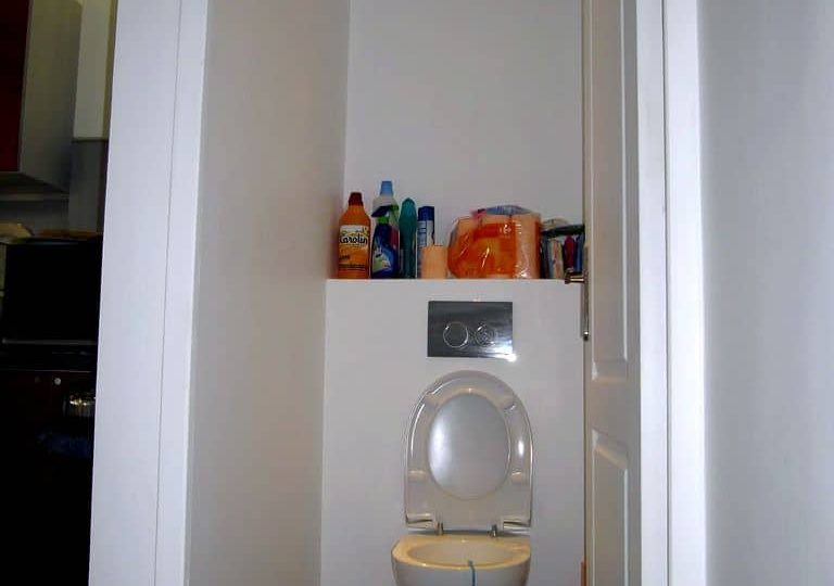 Rénovation WC : remplacement des toilettes par des wc suspendu, mise en peinture des murs et plafond, création faux plafond, raccordement VMC et spots LED.